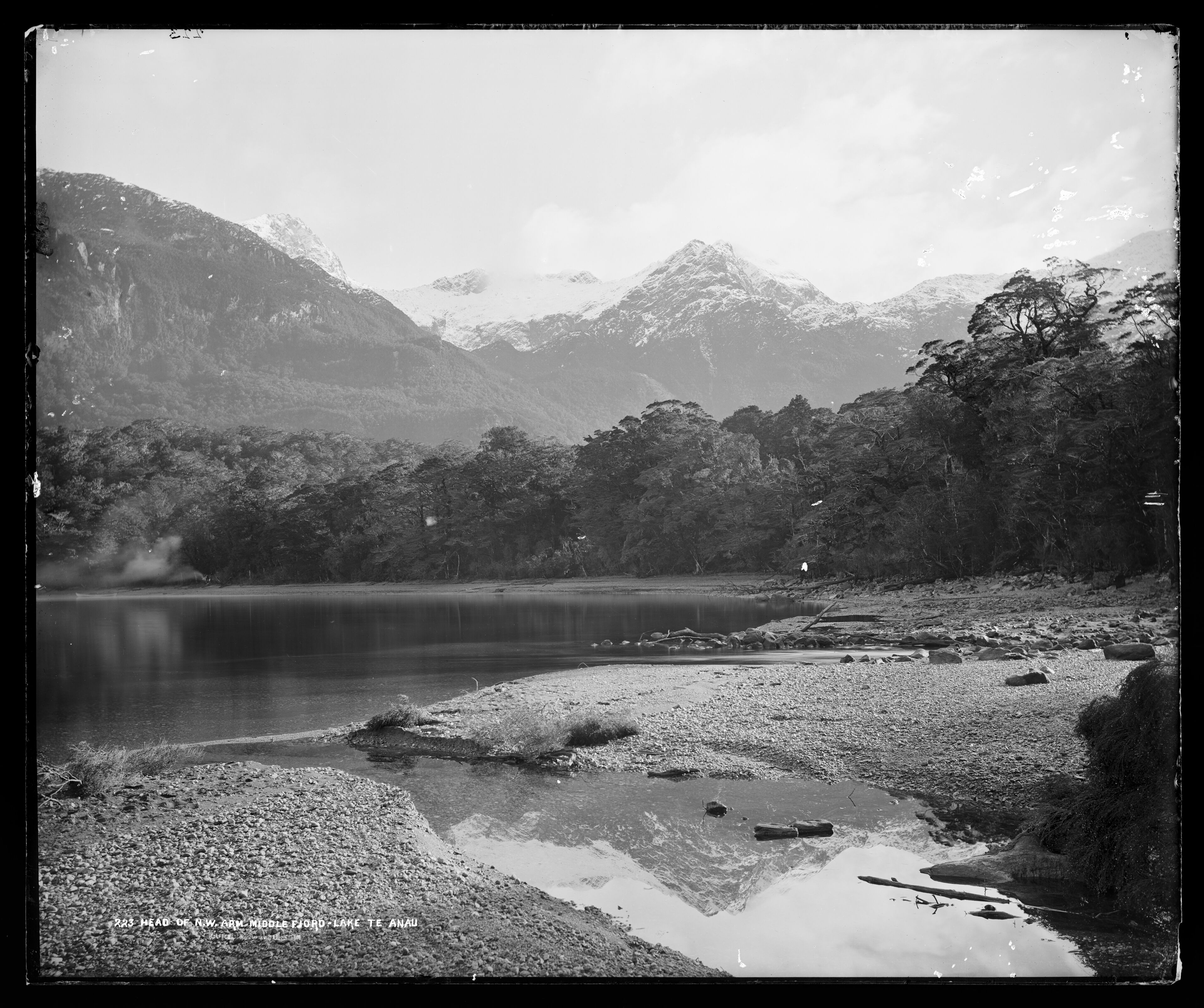 Middle Fiord, head of the North West Arm. Around the cove from the shot above. Shooting West. Smoke likely coming from Burton’s camp.
