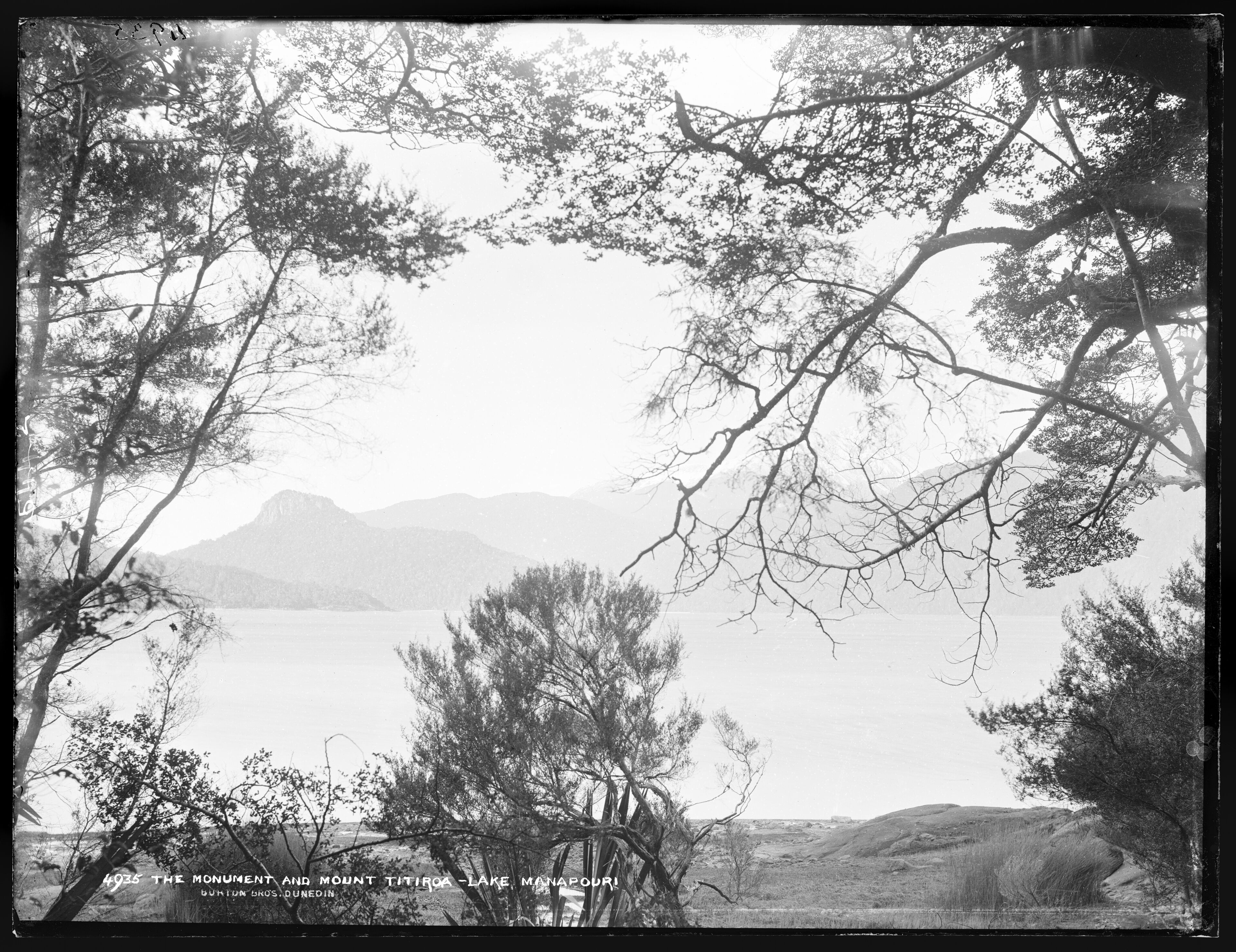 The Monument and Mount Titiroa, Lake Manapouri.