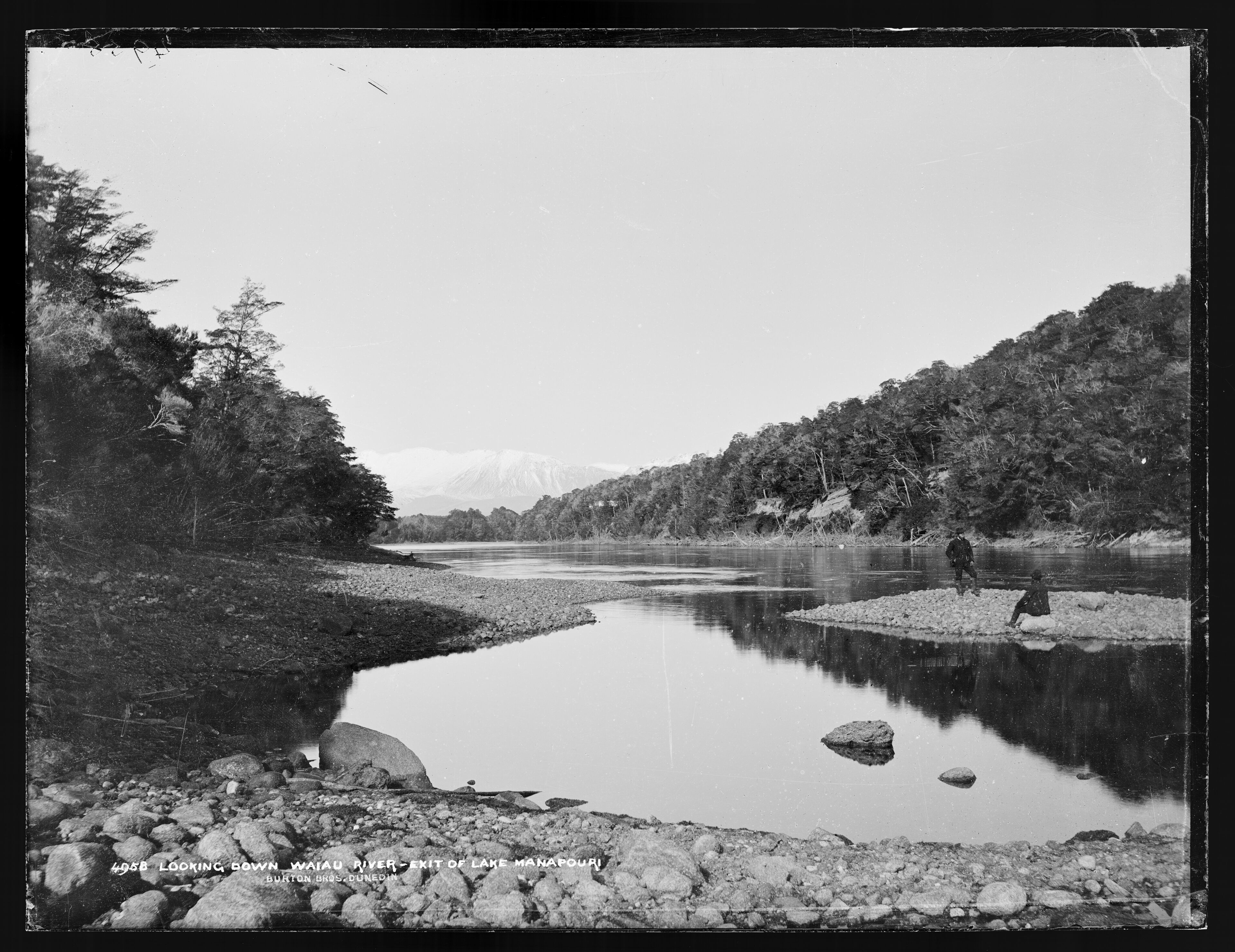 Waiau River exiting Lake Manapouri.