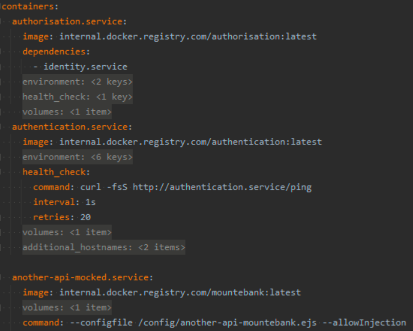 Batect container configuration