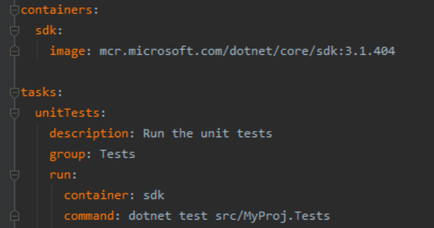 Batect dotnetTest