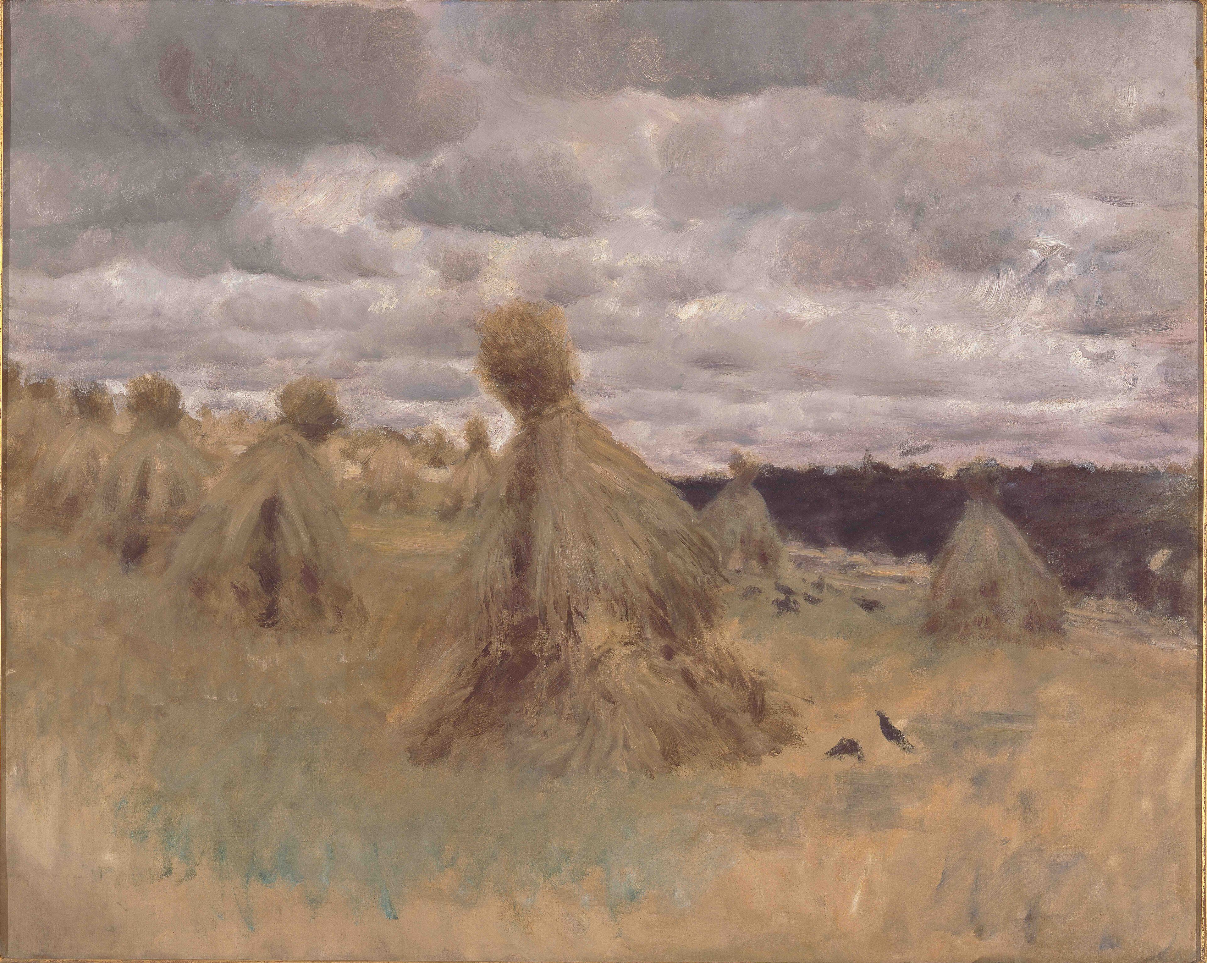 Field of Wheat Shocks (1875)