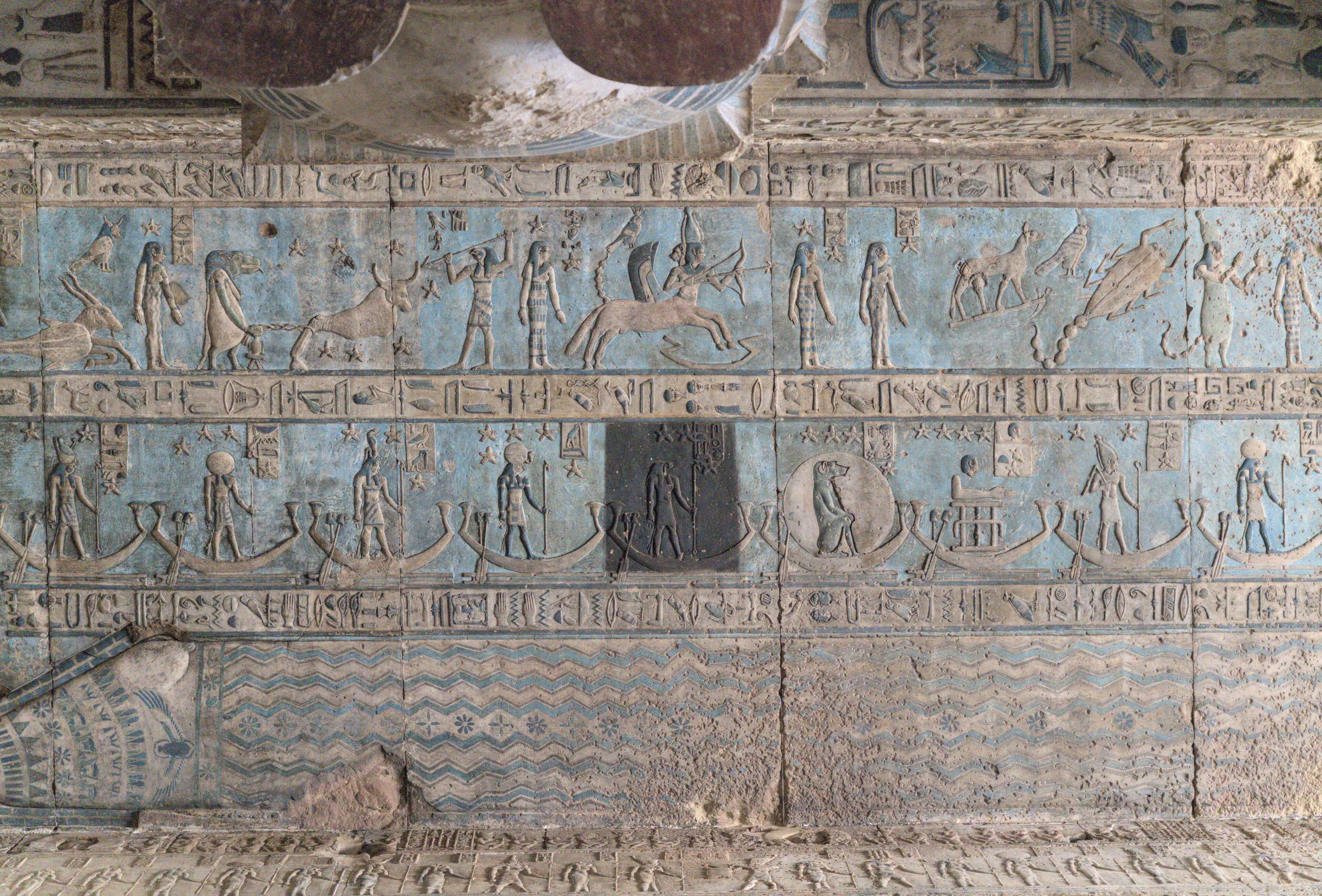 Dendera - Ceiling showing zodiac constellations