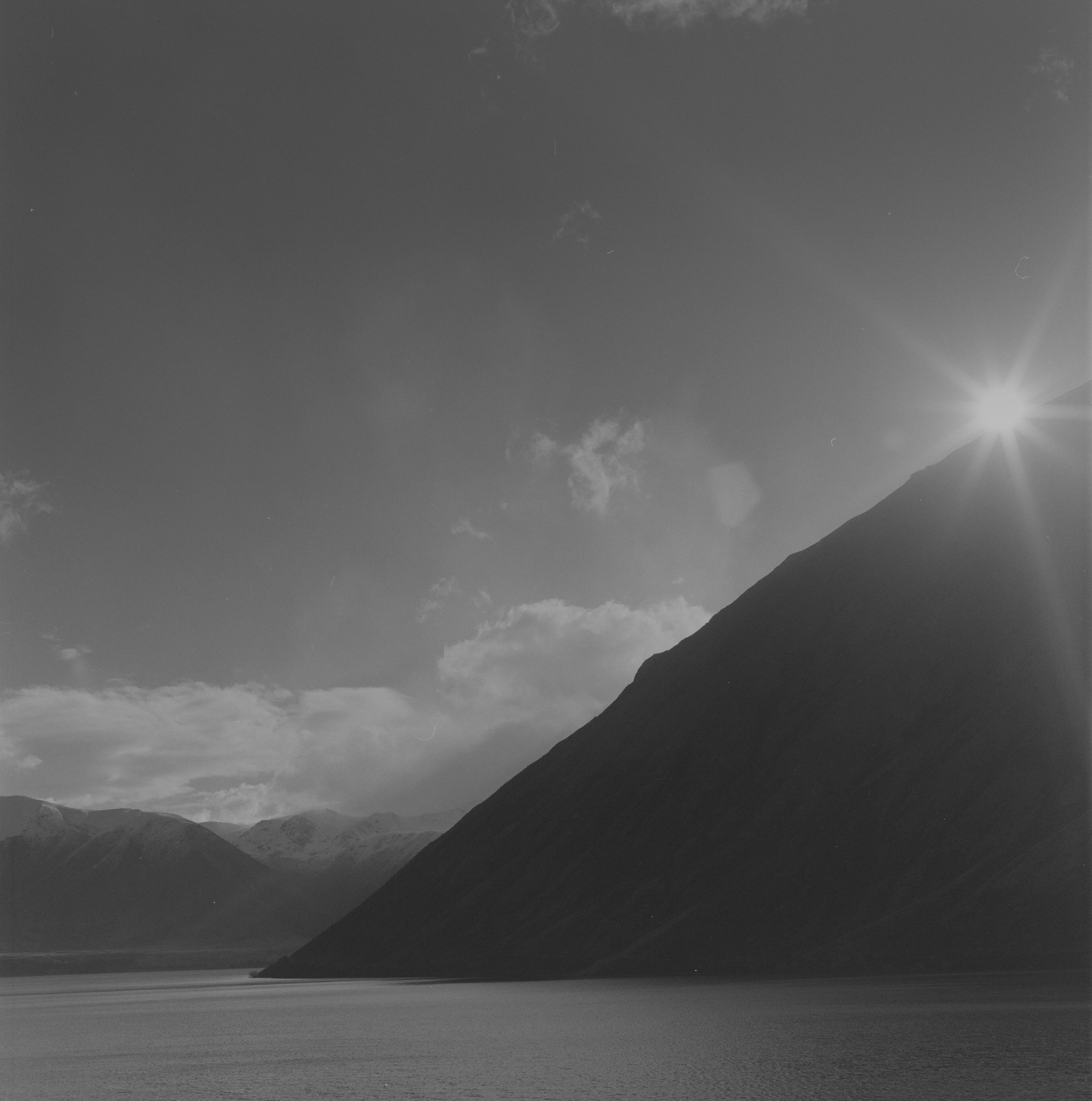 Ben Ohau shot from the opposite side in calmer weather.