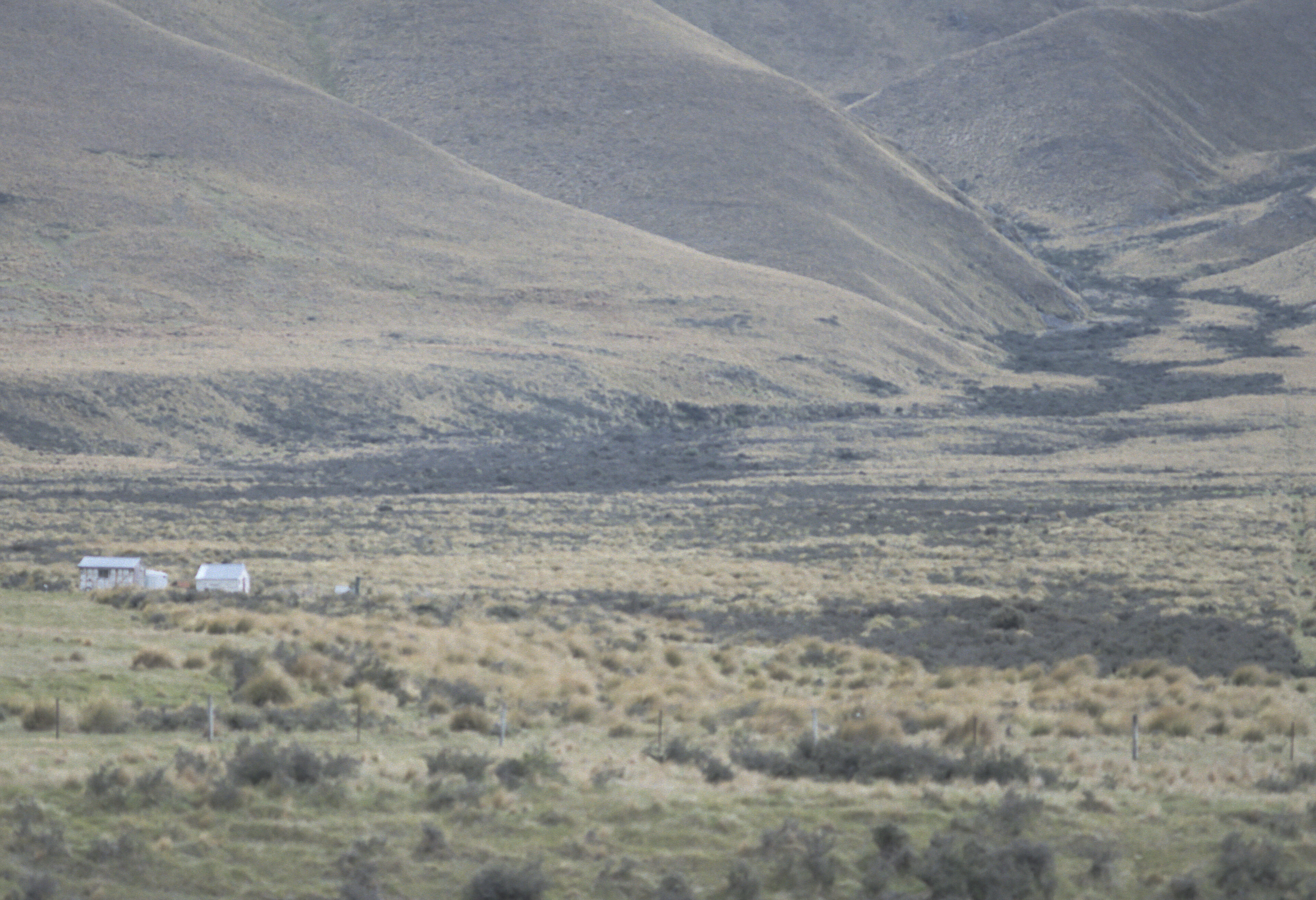 Musterer hut at the foot of the Hawkduns. Taken on the 250mm shot wide open at 1/100s &ndash; too soft for my liking. Likely camera shake.