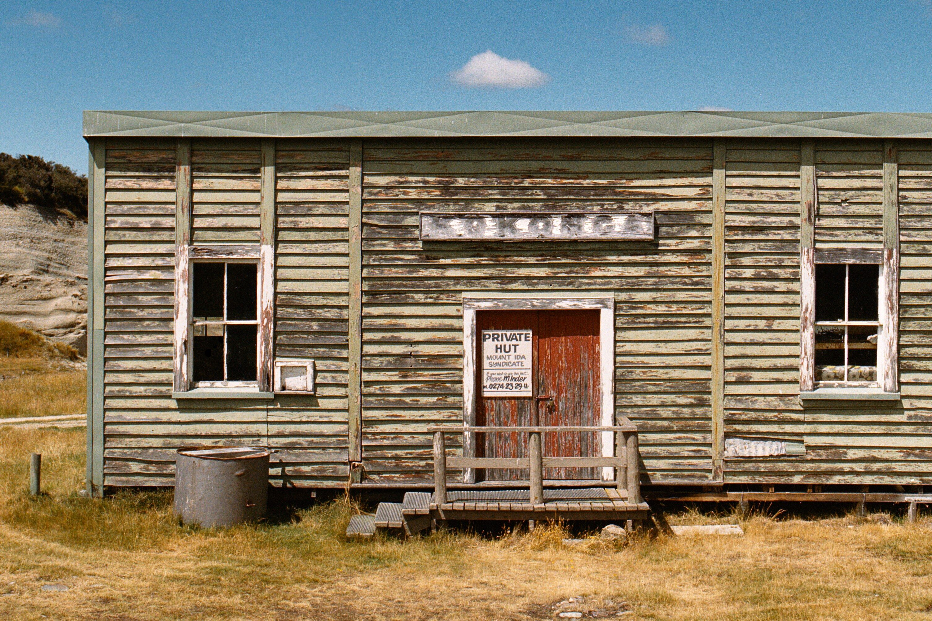 Kokonga Hut, at the foot of Mt Buster.