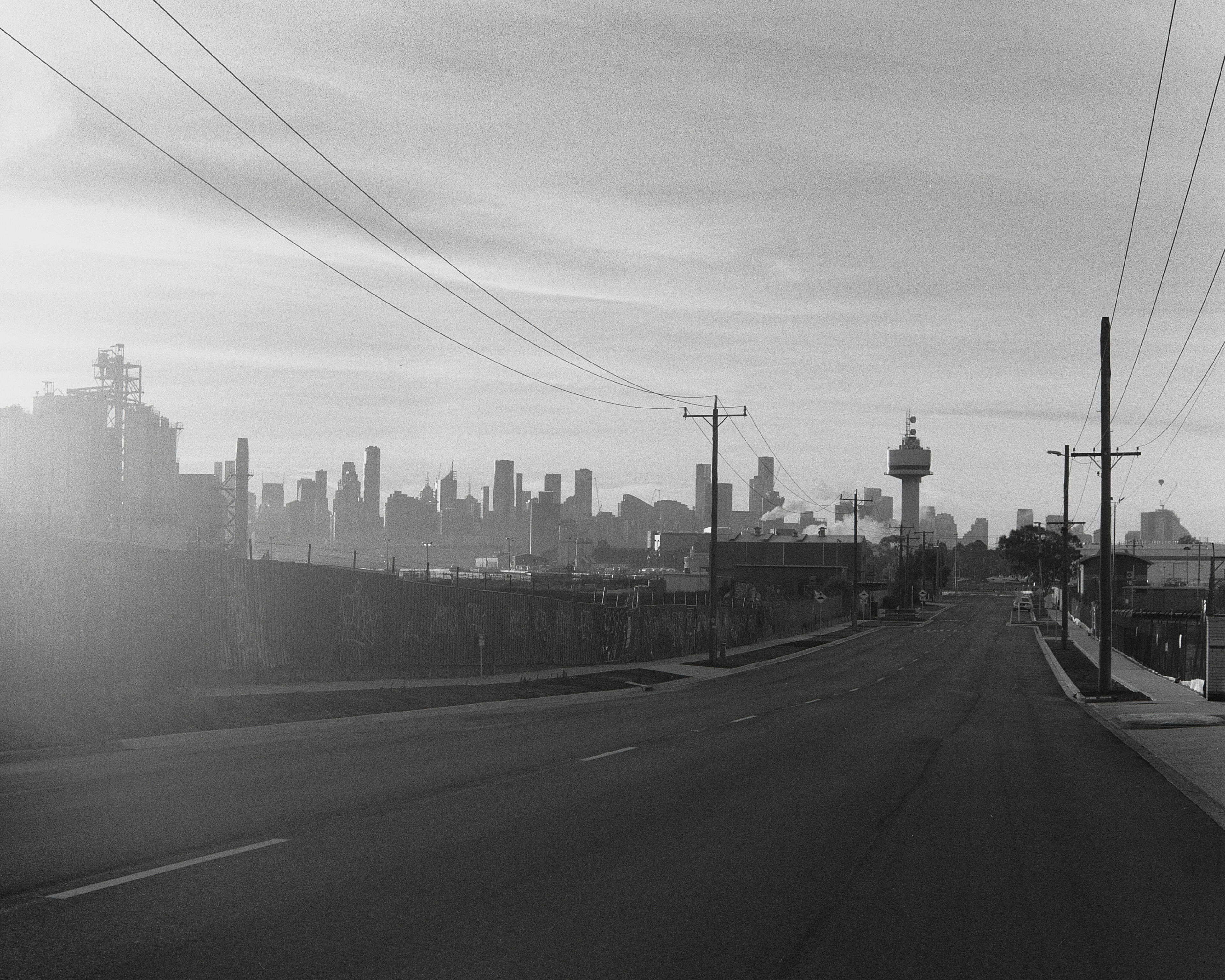Petrol terminal road.